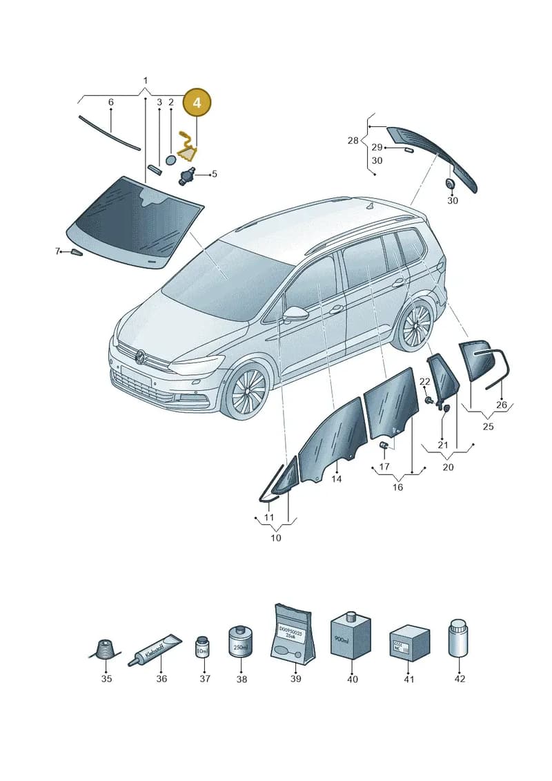 5TA862505 — Volkswagen Touran 2,0 BlueMotion (2015-2024) diagram 869845000, position 4