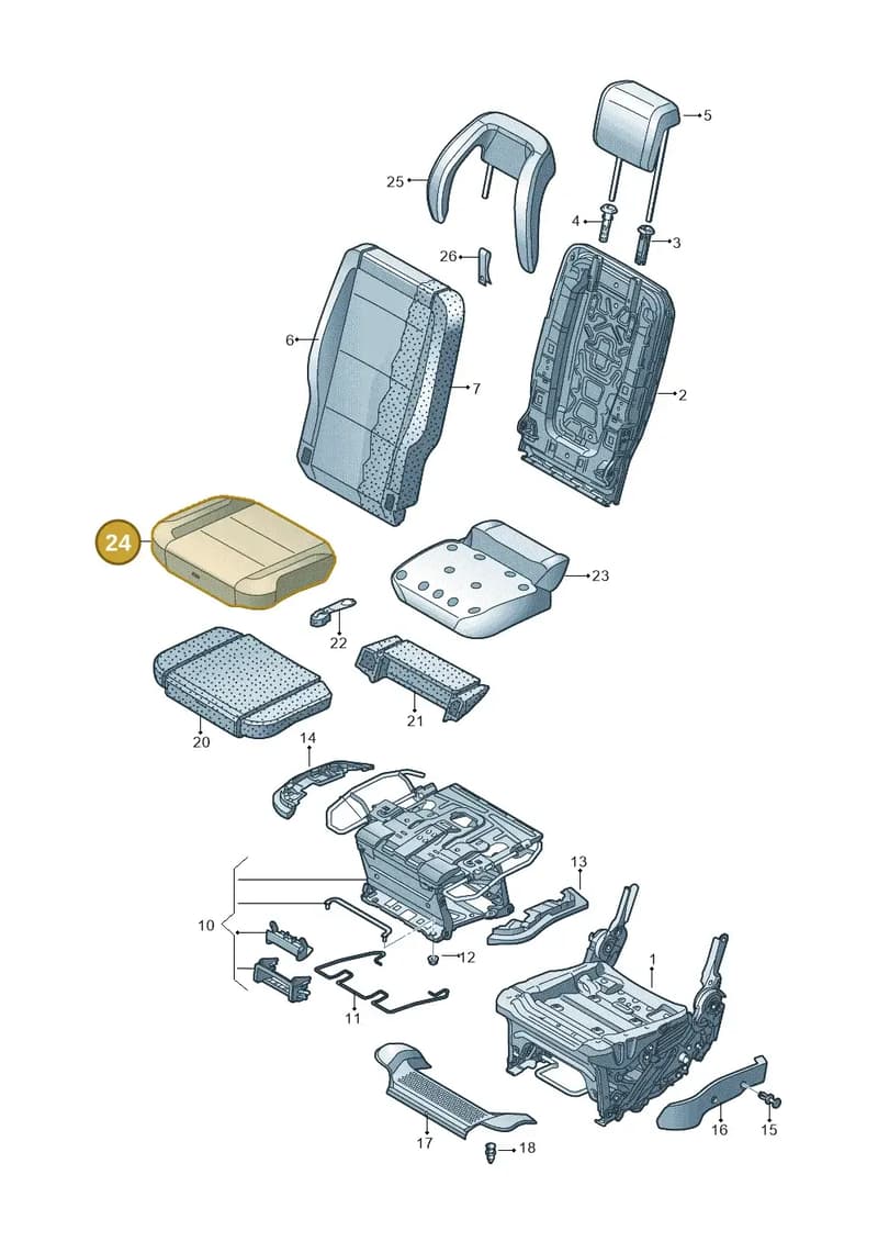 5TA887405NGTG — Volkswagen Touran (2015-2025) diagram 869883300, position 24
