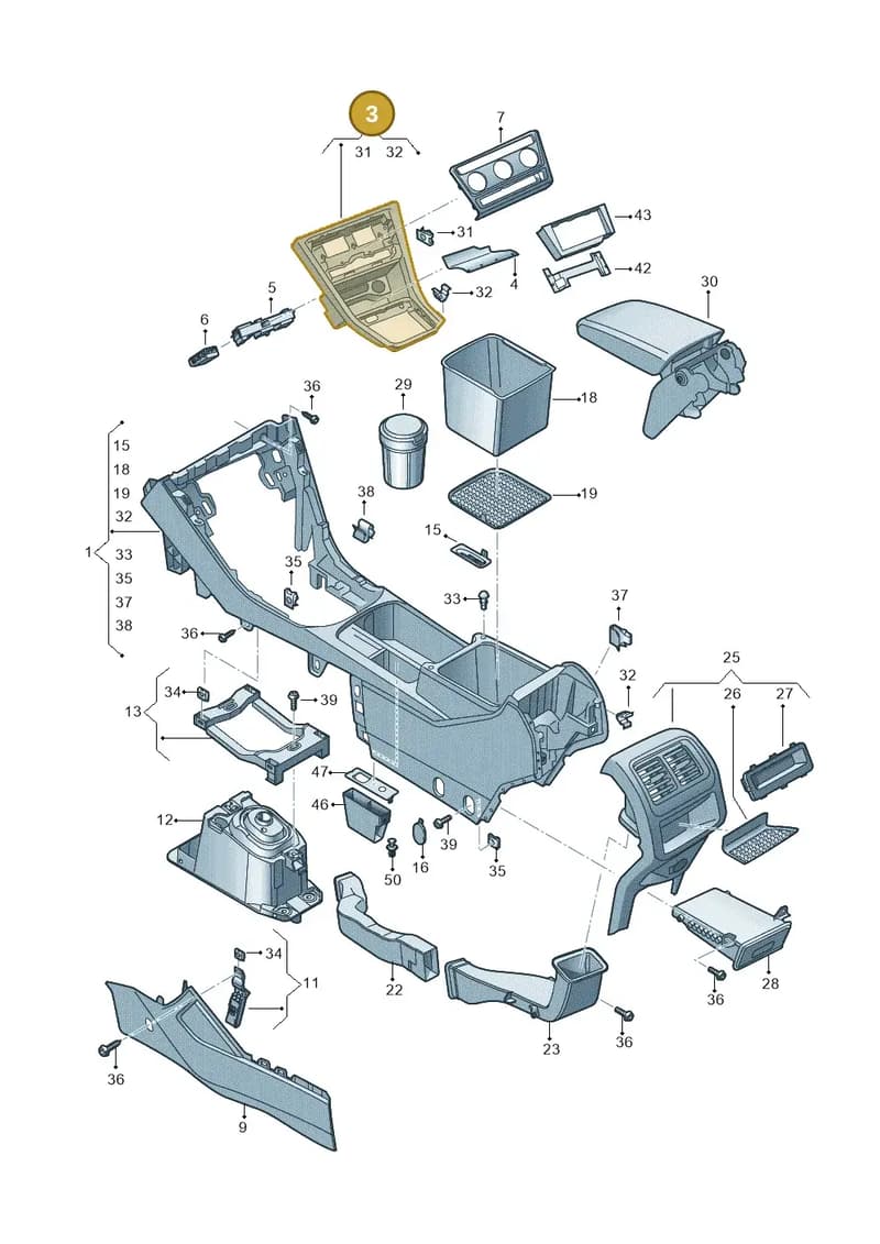 5TB864263M1QB — Volkswagen Touran (2015-2025) diagram 869863500, position 3