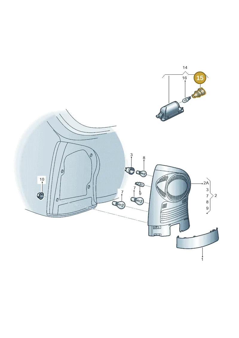 5U0943167 — Volkswagen 377 platform diagram 369945000, position 15