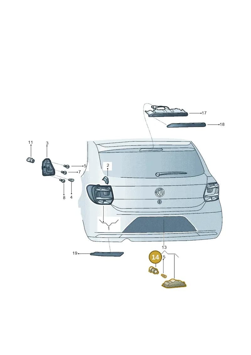 5U0943167 — Volkswagen Gol 1.6 (2012-) diagram 553945000, position 14