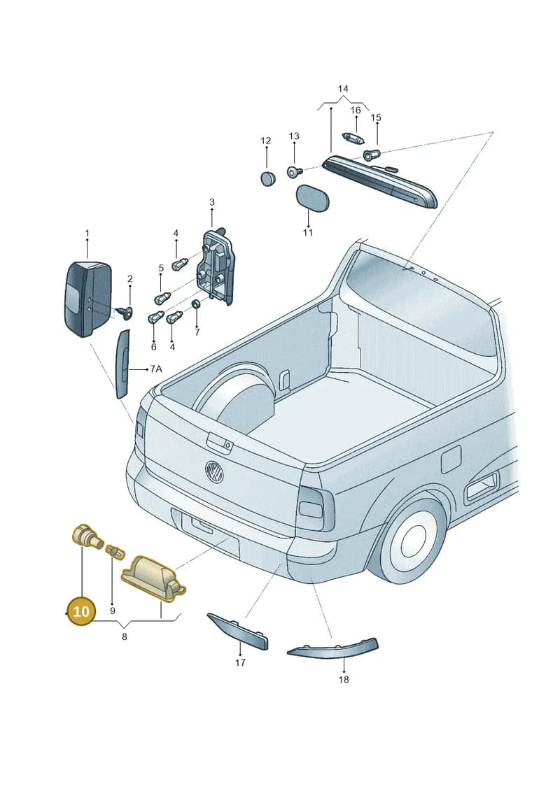 5U0943167 — Volkswagen Saveiro (2016-2017) diagram 557945000, position 10