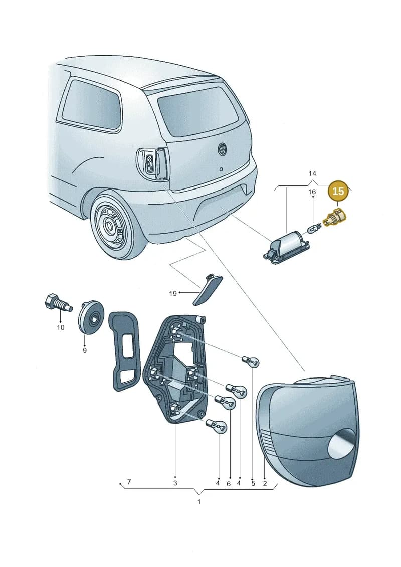 5U0943167 — Volkswagen FOX                  M.05> (2005-) diagram 357945000, position 15