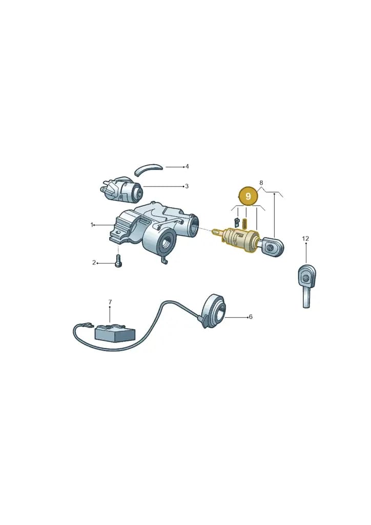 5X0905855B — Volkswagen Parati (2010-) diagram 392905600, position 9