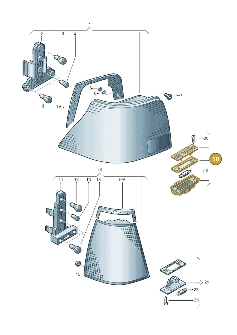 5X0943021 — Volkswagen Golf        "BR.","USA"03>07 (2002-2007) diagram 203945000, position 18