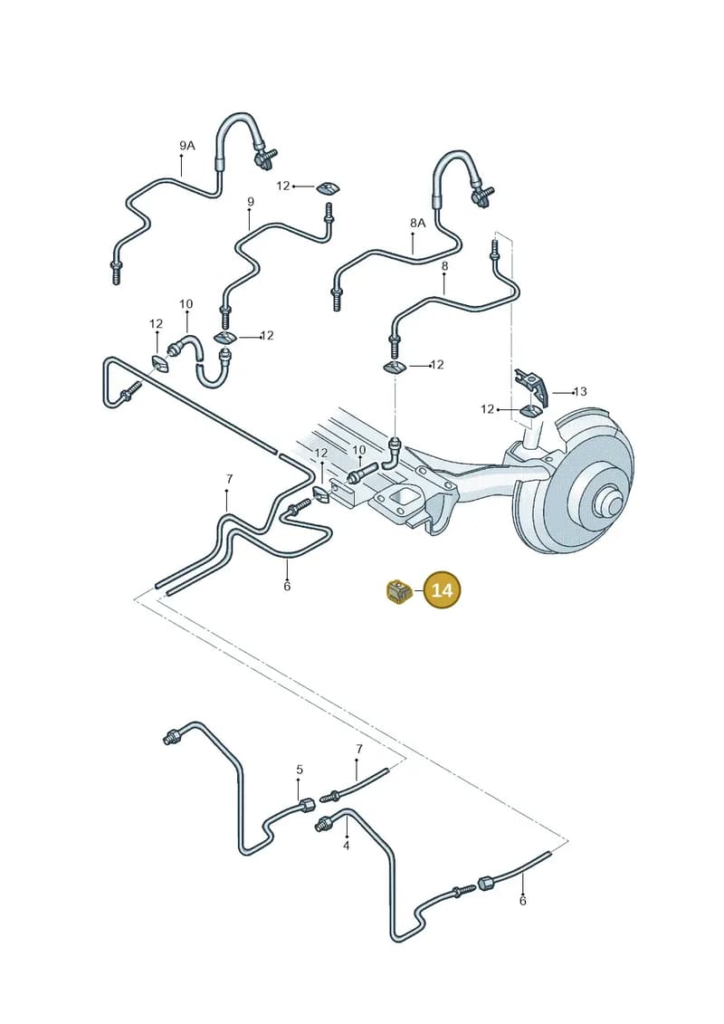 5Z0611797 — Volkswagen Saveiro (2013-) diagram 557611300, position 14