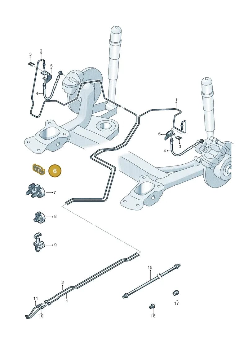 5Z0611797 — Volkswagen Golf 1.6 (2015-2019) diagram 746611300, position 6