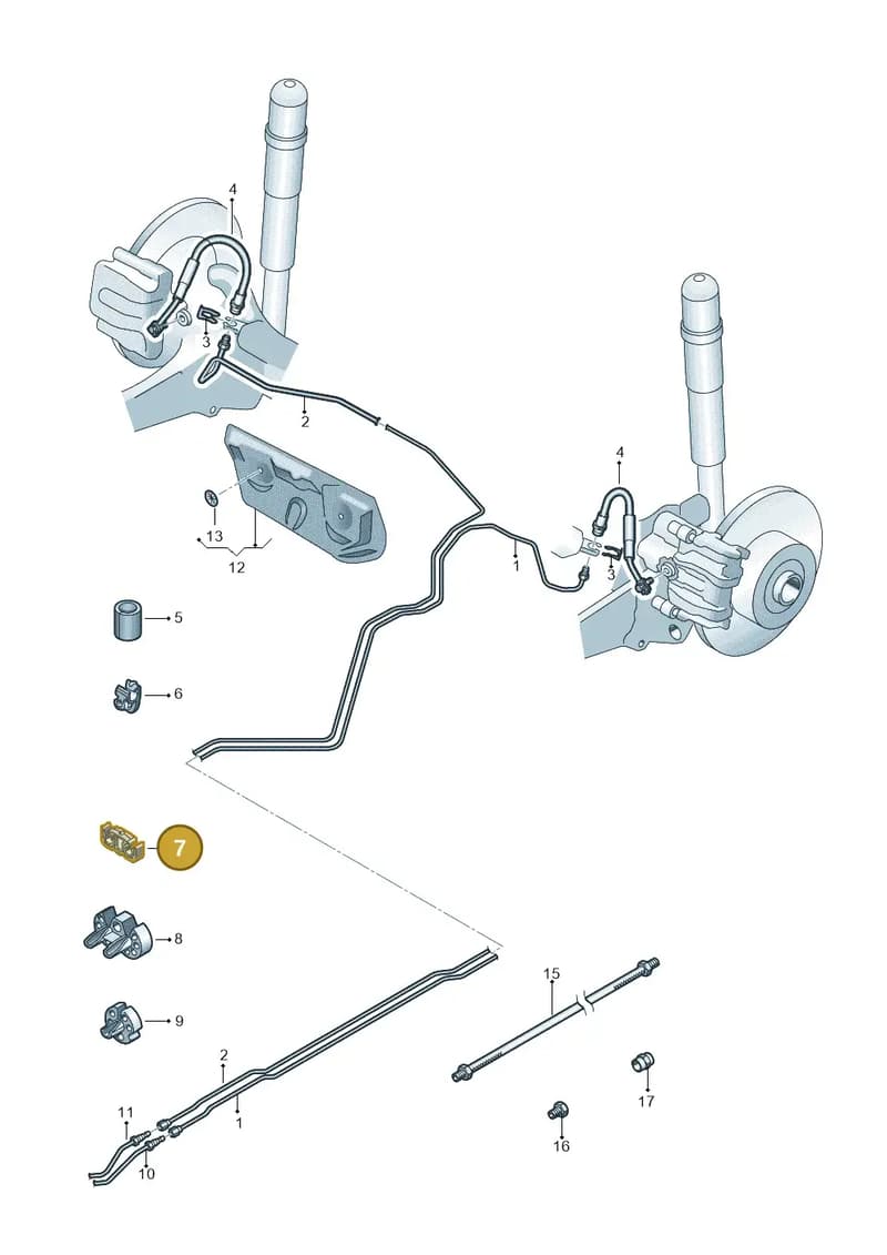 5Z0611797 — Volkswagen Golf 1.6 (2015-2019) diagram 746611350, position 7