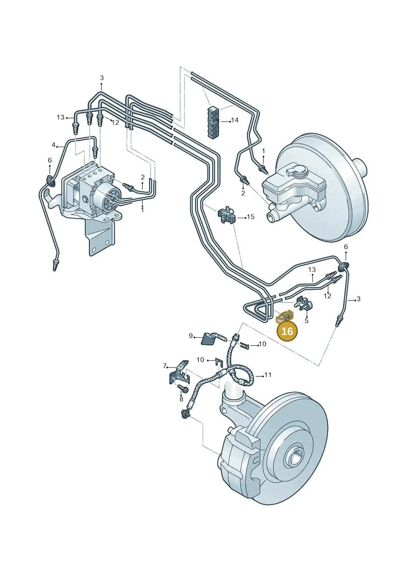 5Z0611797 — Volkswagen Golf 1.6 (2015-2019) diagram 745611200, position 16