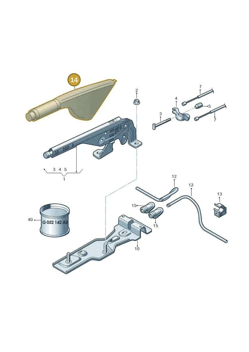 5Z0711461THY — Volkswagen FOX                  M.05> (2005-) diagram 253711500, position 14