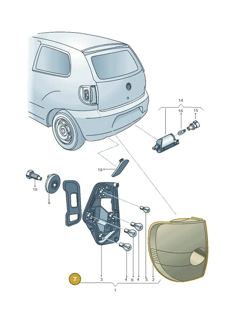 5Z0945191 — Volkswagen FOX                  M.05> (2005-) diagram 357945000, position 7