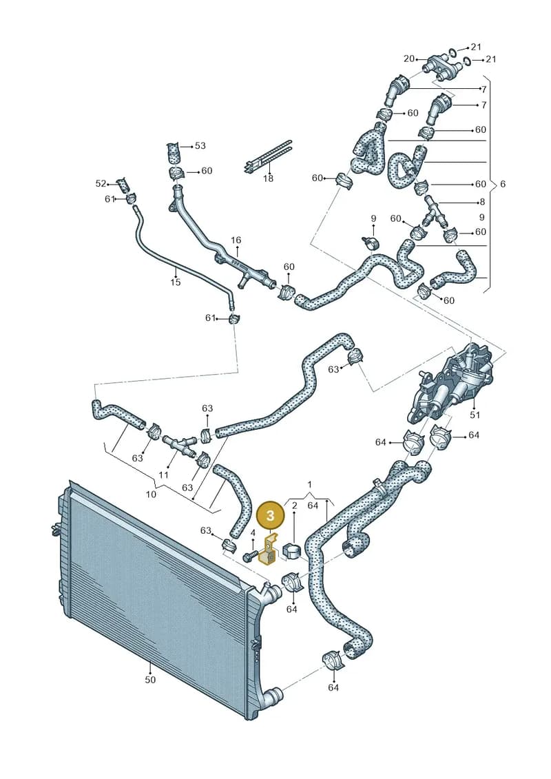 6C0121093G — Audi A1 Sportback (2014-2018) diagram 773121160, position 3