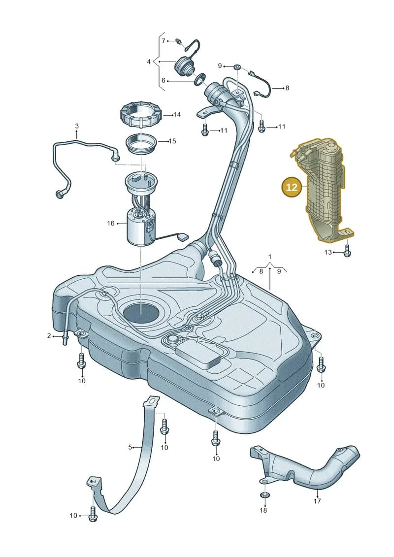 6C0201801A — Skoda Fabia (2014-2022) diagram 797201007, position 12