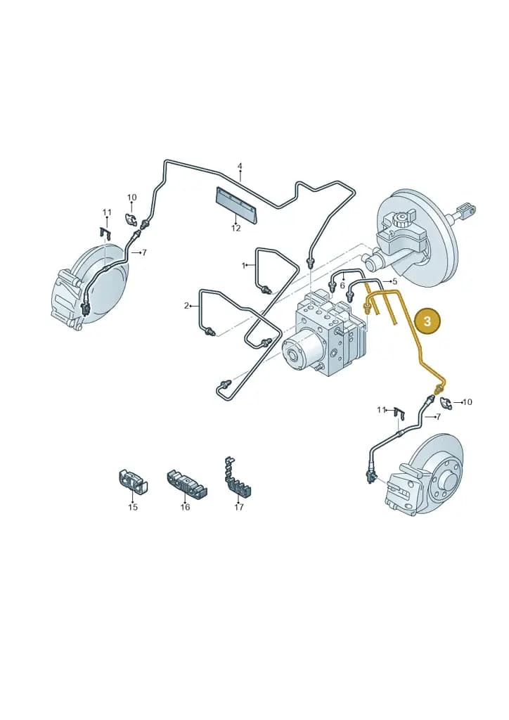 6C0614723D — Volkswagen Polo 1.4 BlueMotion (2014-2017) diagram 773611200, position 3