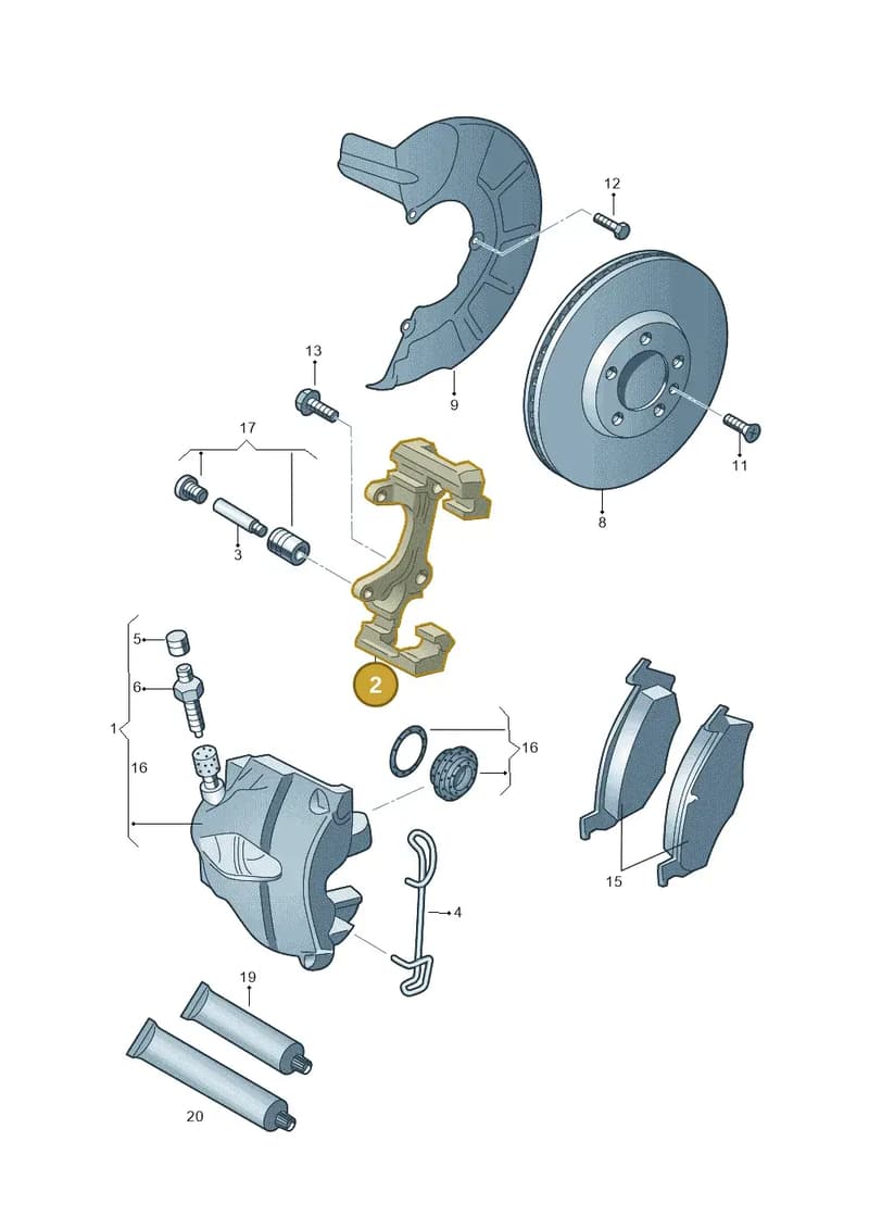 6C0615125 — Volkswagen Polo 1.4 BlueMotion (2014-2017) diagram 672615250, position 2