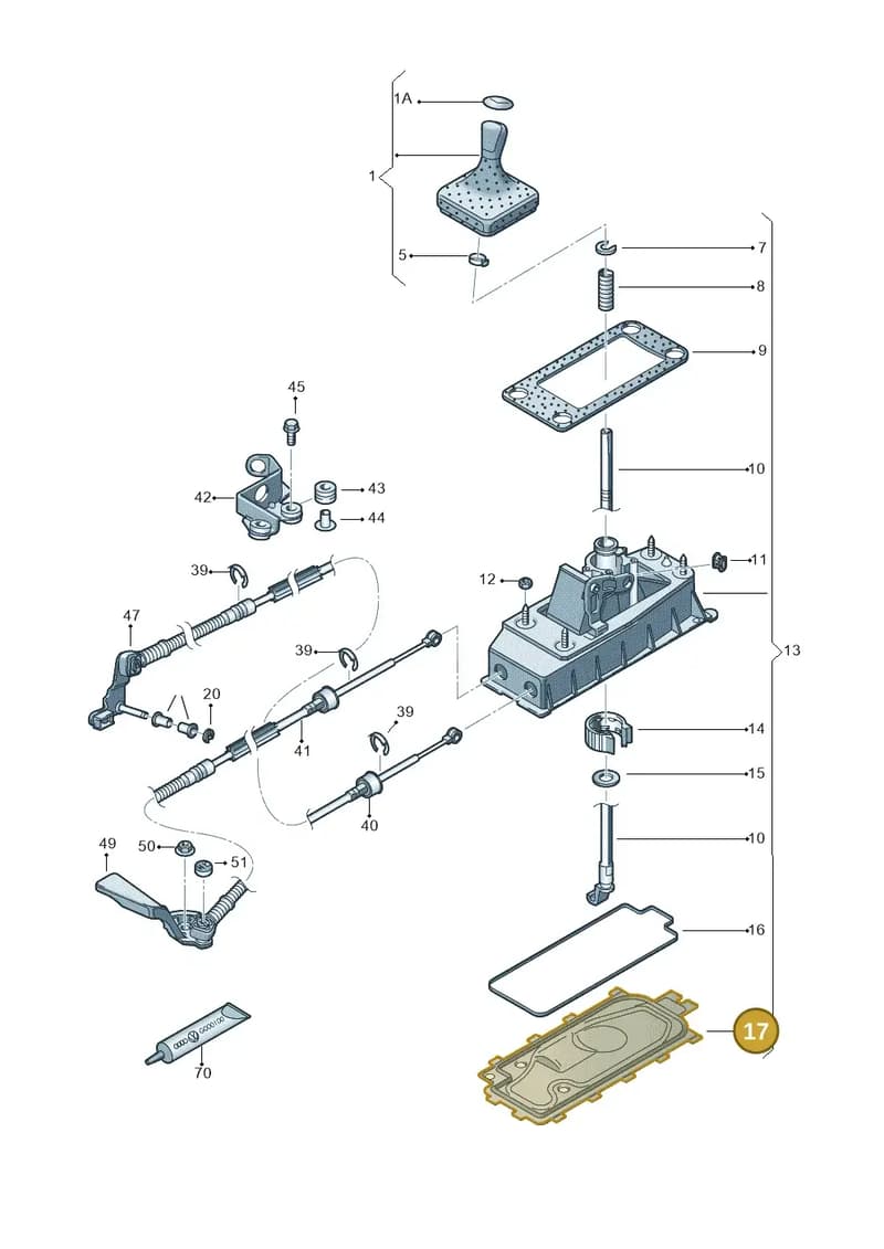 6C0711090 — Volkswagen Polo 1.4 BlueMotion (2014-2017) diagram 672711300, position 17