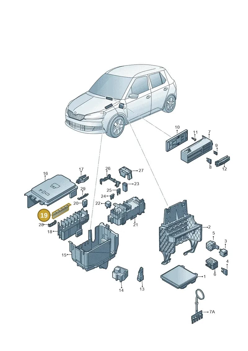 6C0937629B — Skoda Fabia (2014-2022) diagram 797937000, position 19