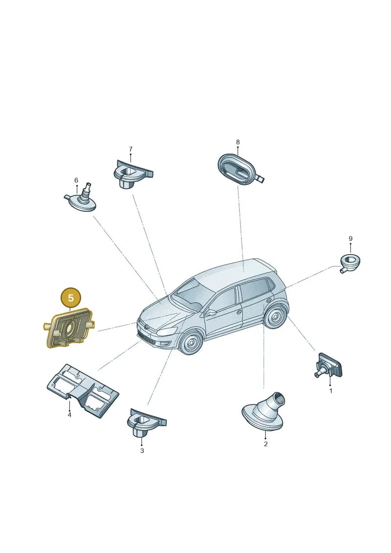 6C0971615B — Skoda Fabia (2014-2022) diagram 773972060, position 5