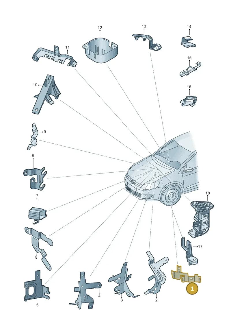 6C0971845D — Skoda Fabia (2014-2022) diagram 773971500, position 1
