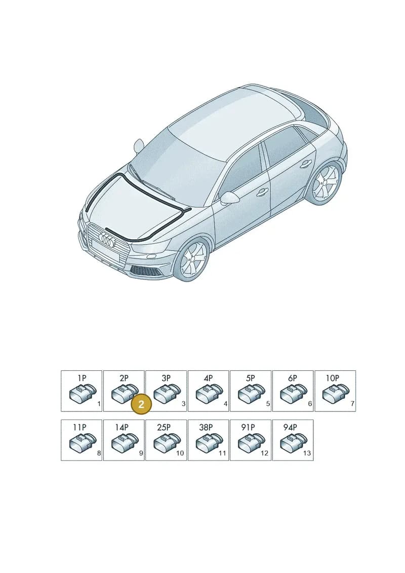 6C0972483 — Audi A1 Sportback (2014-2018) diagram 792971810, position 2