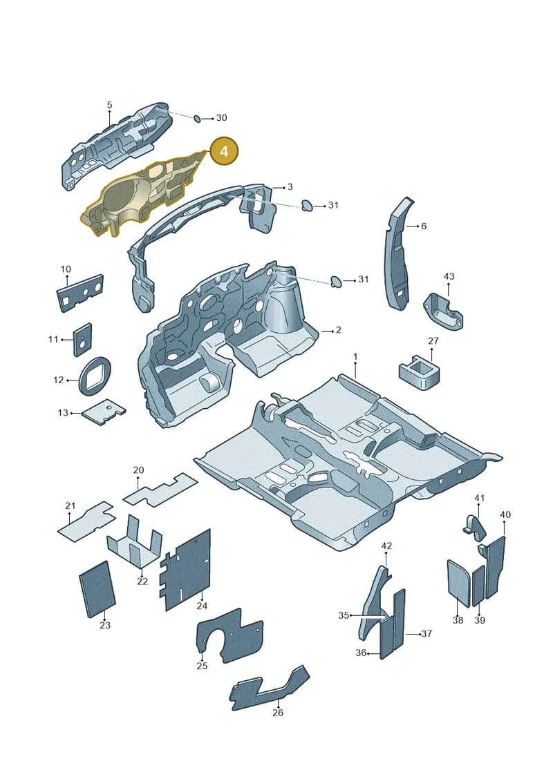6C1863353 — Skoda Rapid (2012-2022) diagram 740863200, position 4