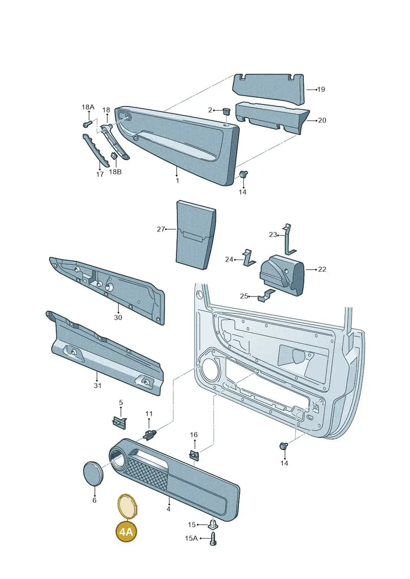 6E0035218 — SEAT AROSA (2003-2004) diagram 231867000, position 4A