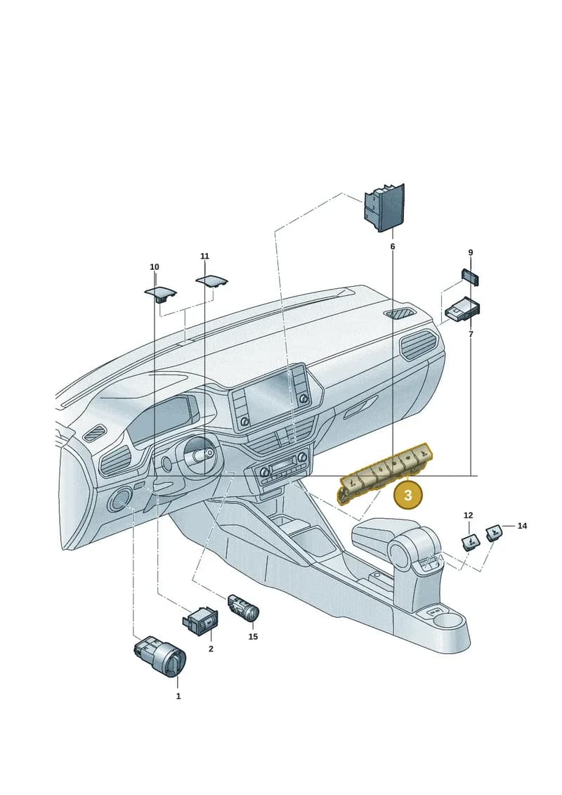 6JA927132BSWHS — Volkswagen Polo 1.6 (2020-2022) diagram 62x941050, position 3
