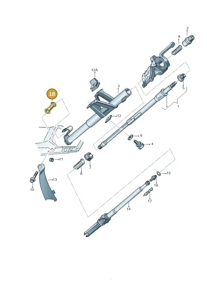 6K1419599A — Volkswagen CADDY-KOMBI/KASTENW. 06> (2005-) diagram 138419250, position 18