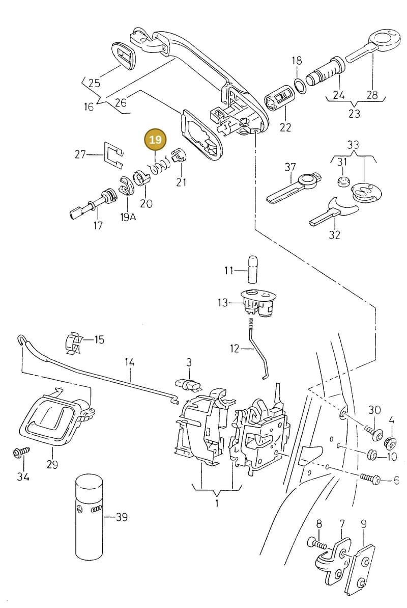 6N0837229A — Volkswagen POLO CLASSIC           06> (2005-) diagram 241837200, position 19