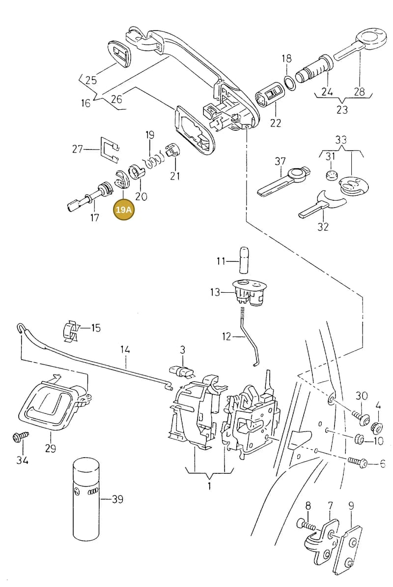 6N0837313 — Volkswagen POLO CLASSIC           06> (2005-) diagram 241837200, position 19A