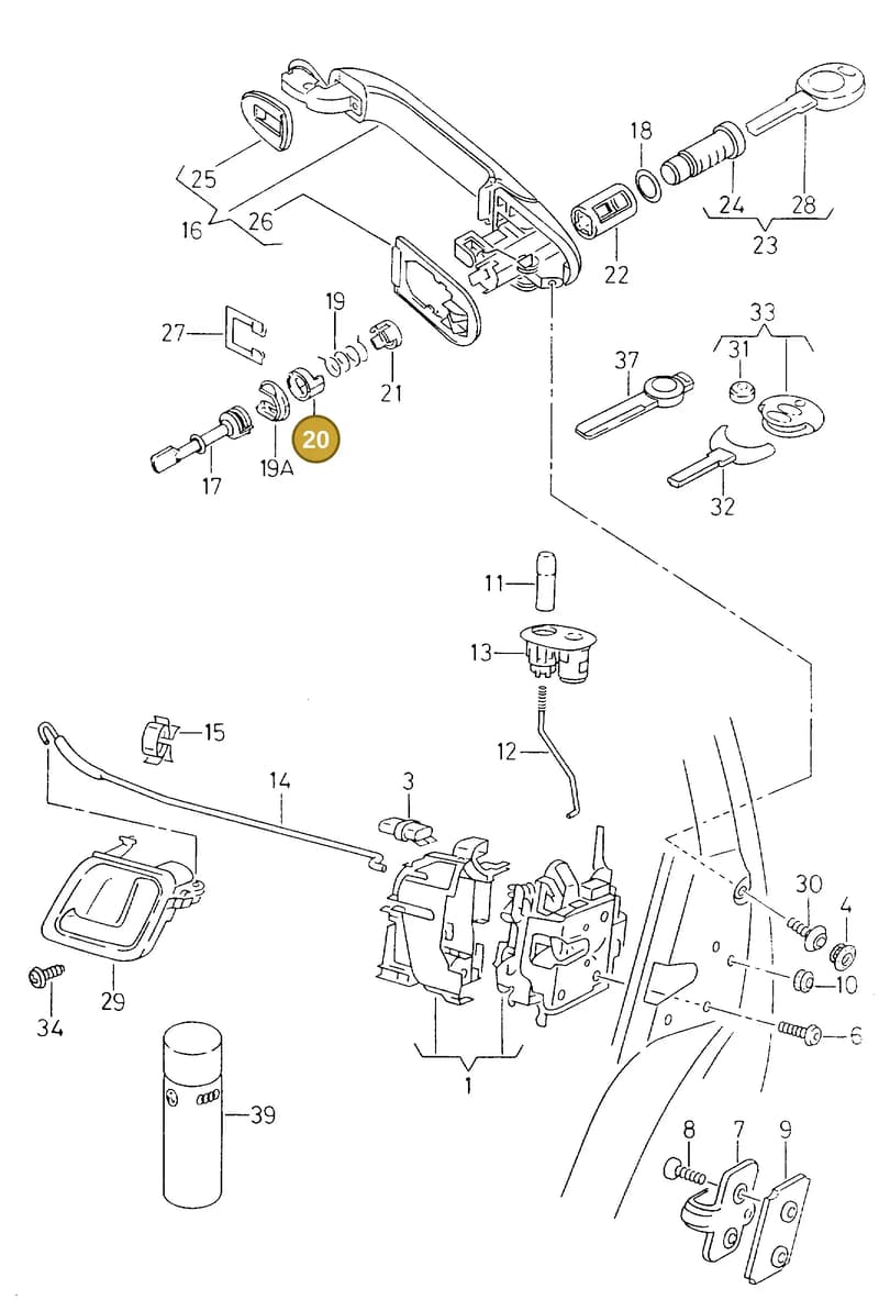 6N0837634 — Volkswagen POLO CLASSIC           06> (2005-) diagram 241837200, position 20