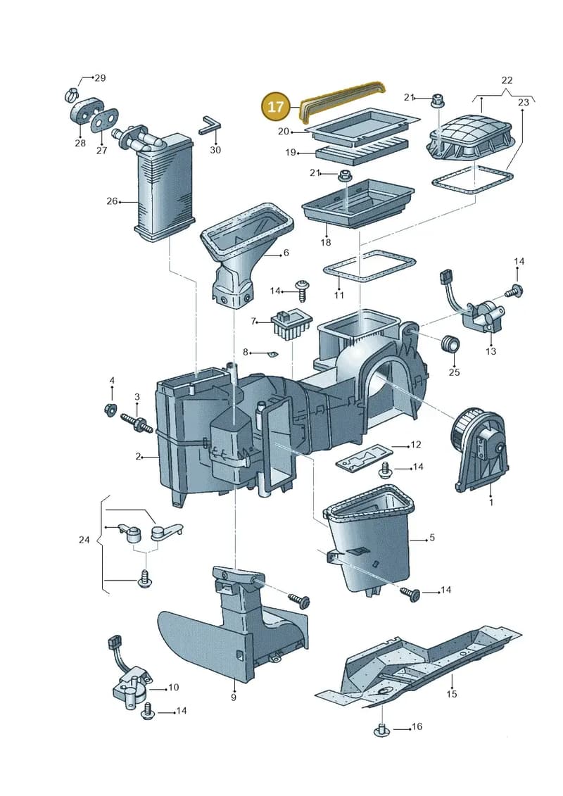 6N1815645A — Volkswagen CADDY-KOMBI/KASTENW.   06> (2005-) diagram 238819200, position 17