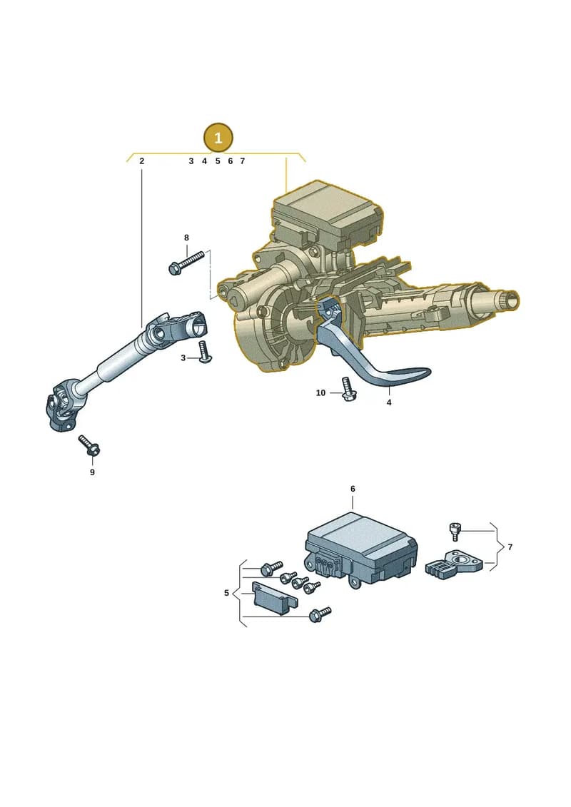 6N5423510B — Volkswagen Polo 1.6 (2020-2022) diagram 62i423050, position 1