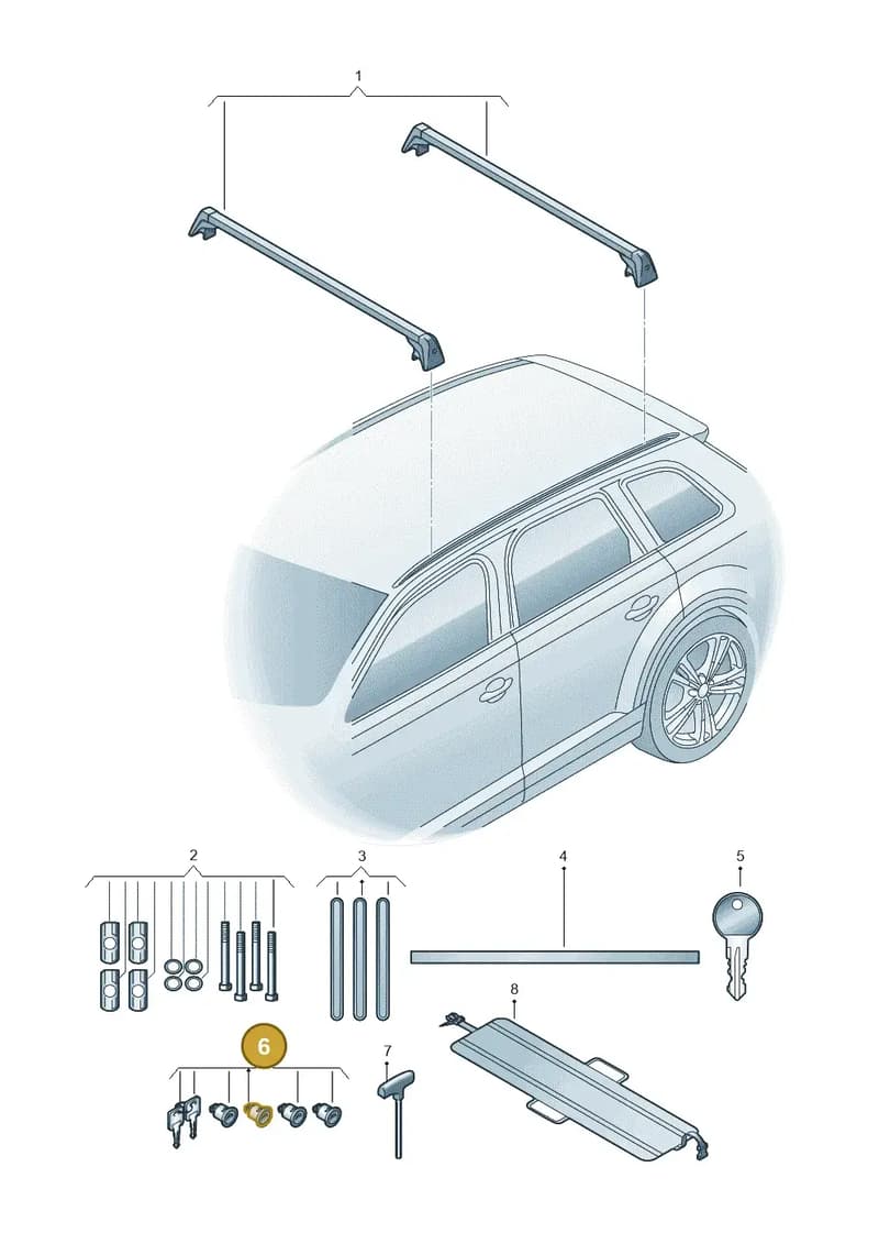 6Q0071734 — Volkswagen Polo (2017-2025) diagram 837071030, position 6