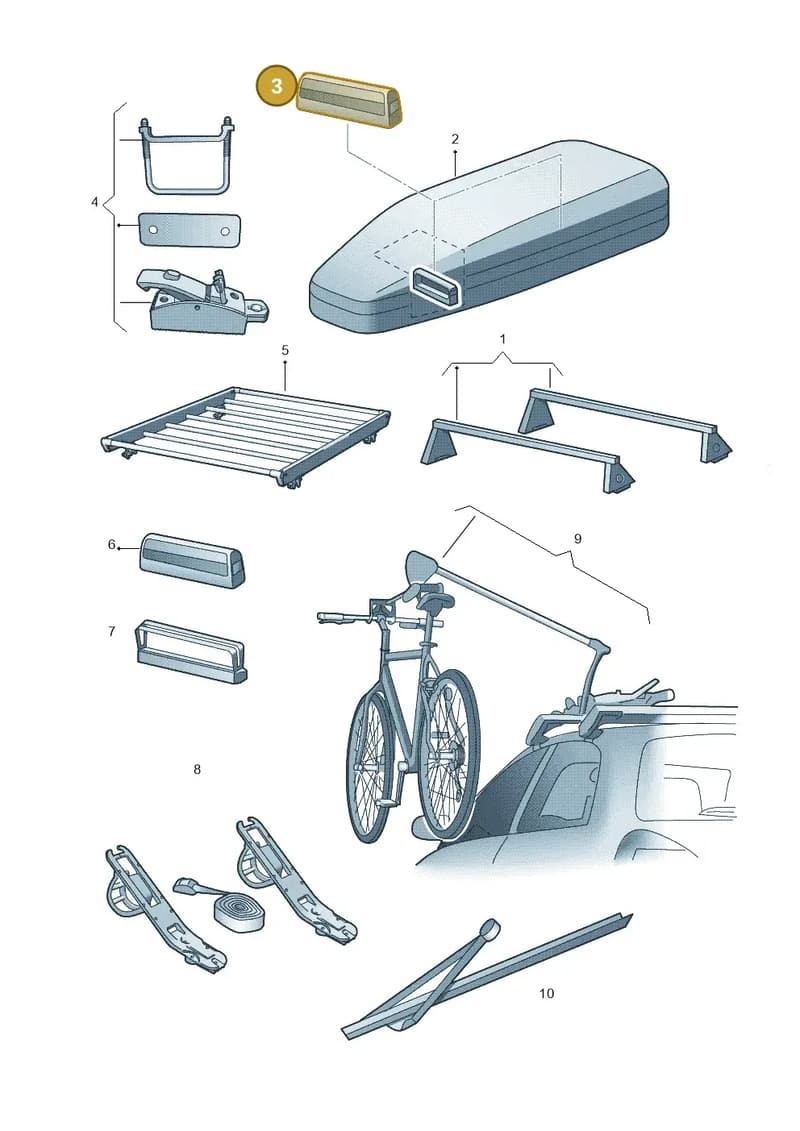 6Q0071737G — Volkswagen Jetta             "USA"05> (2005-) diagram 420071300, position 3