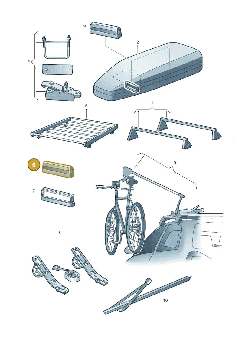 6Q0071738S — Volkswagen Jetta             "USA"05> (2005-) diagram 420071300, position 6