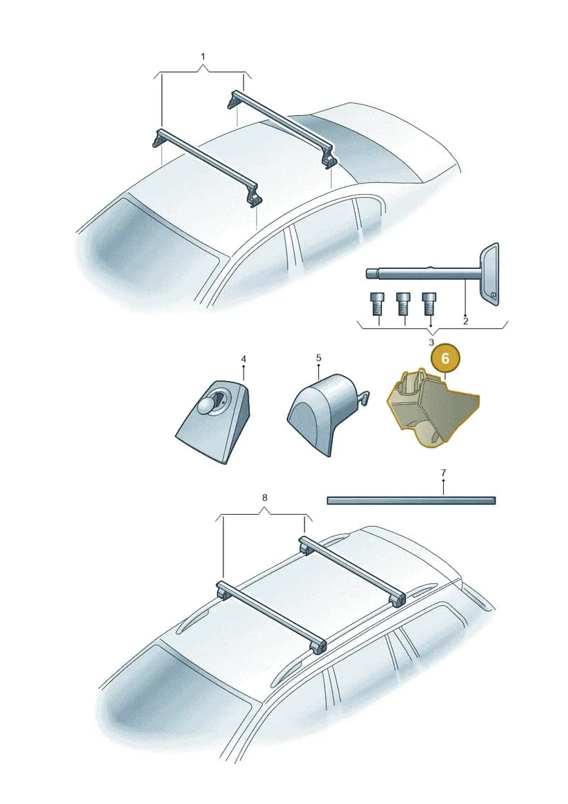 6Q0071738S — Volkswagen Passat saloon (2010-2015) diagram 460071300, position 6