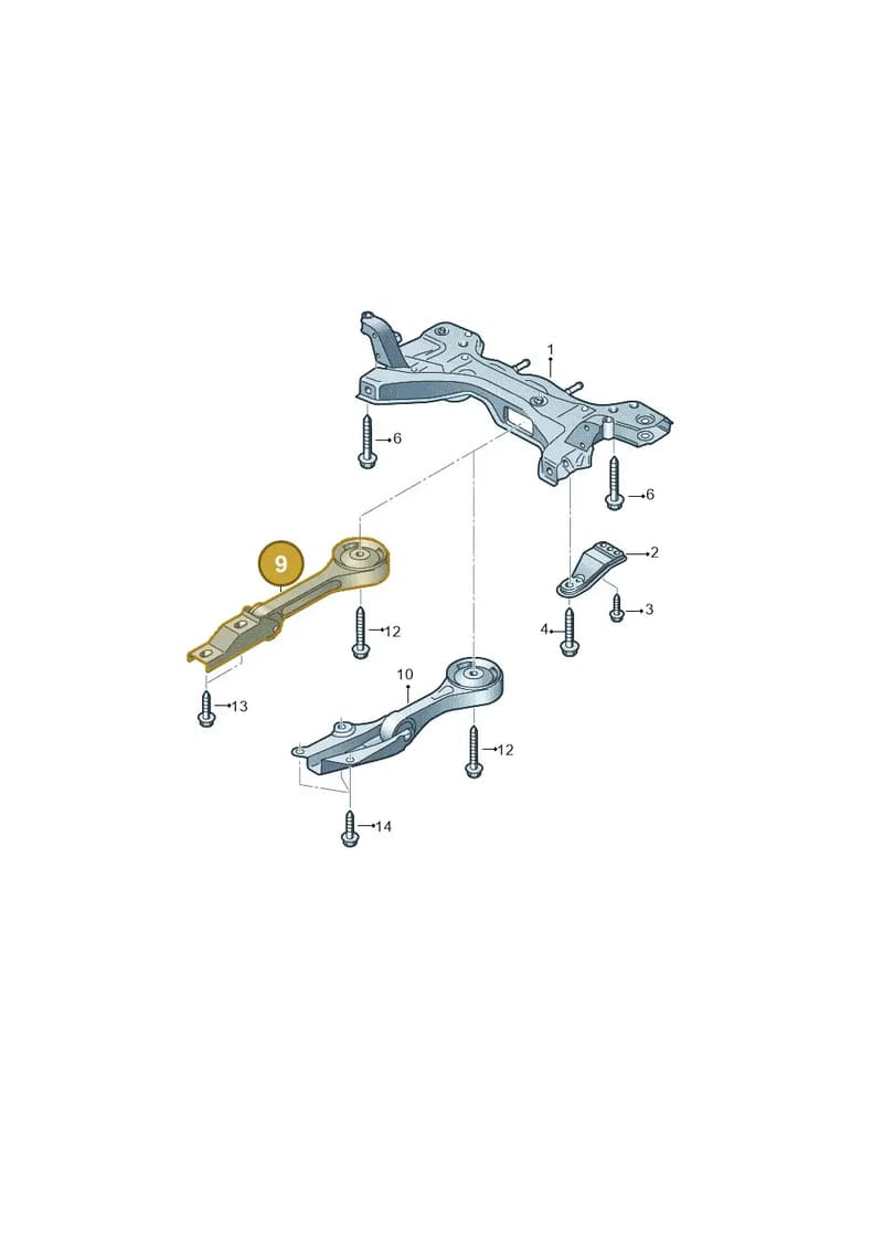 6Q0199851AN — SEAT Toledo (2015-2019) diagram 773199100, position 9