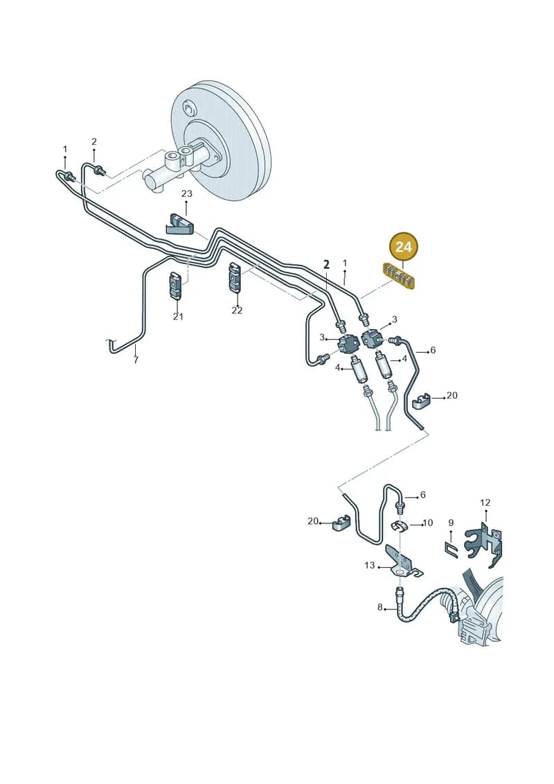 6Q0611797D — Volkswagen Polo (2010-2015) diagram 677611150, position 24