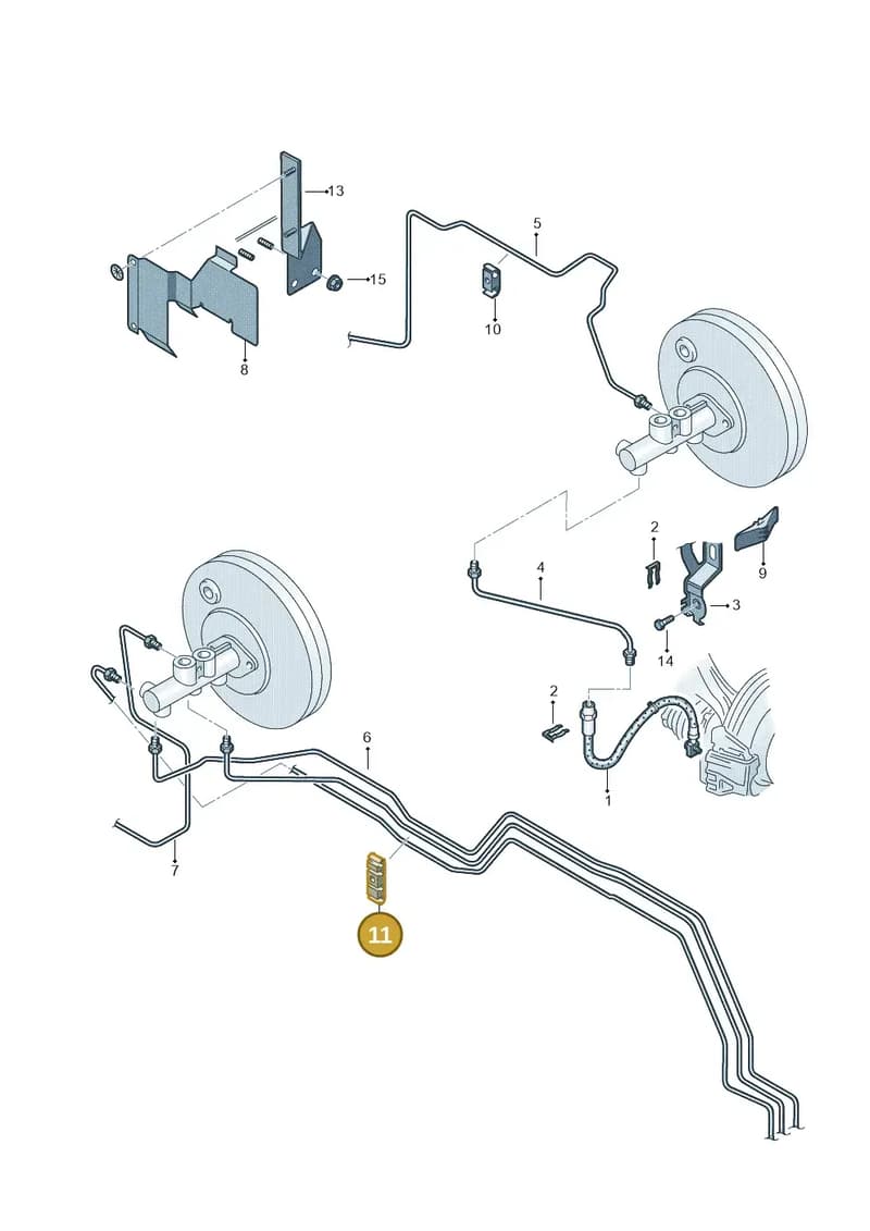 6Q0611797D — Volkswagen Polo (2011-2014) diagram 253611200, position 11