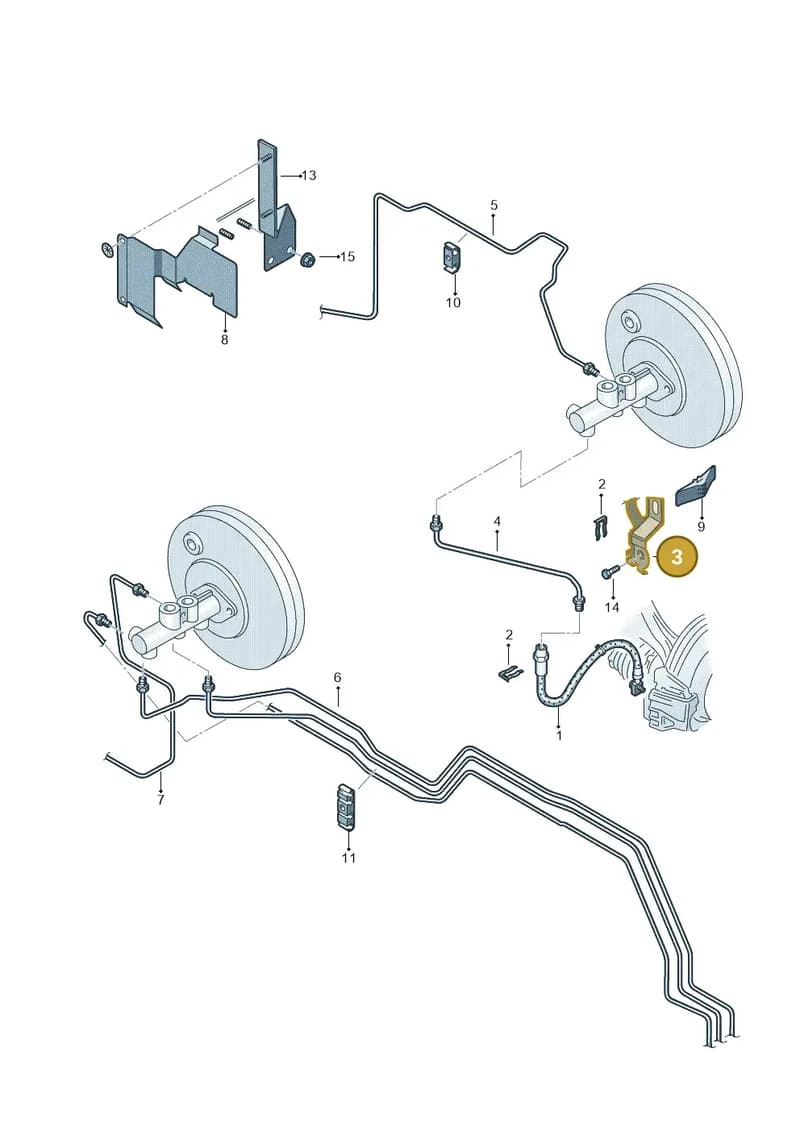 6Q0611842E — Volkswagen Polo (2011-2014) diagram 253611200, position 3