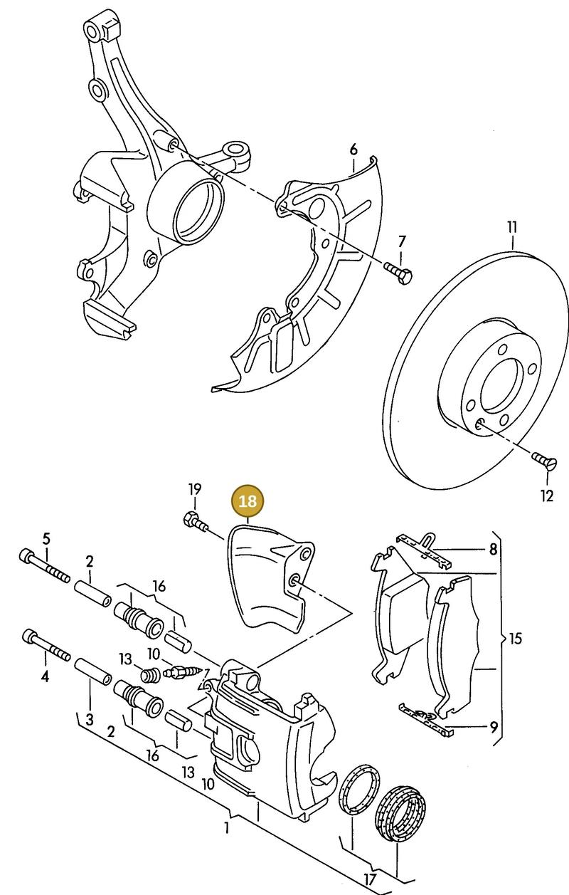 6Q0615193 — Volkswagen POLO CLASSIC/VARIANT (1996-1999) diagram 121615150, position 18