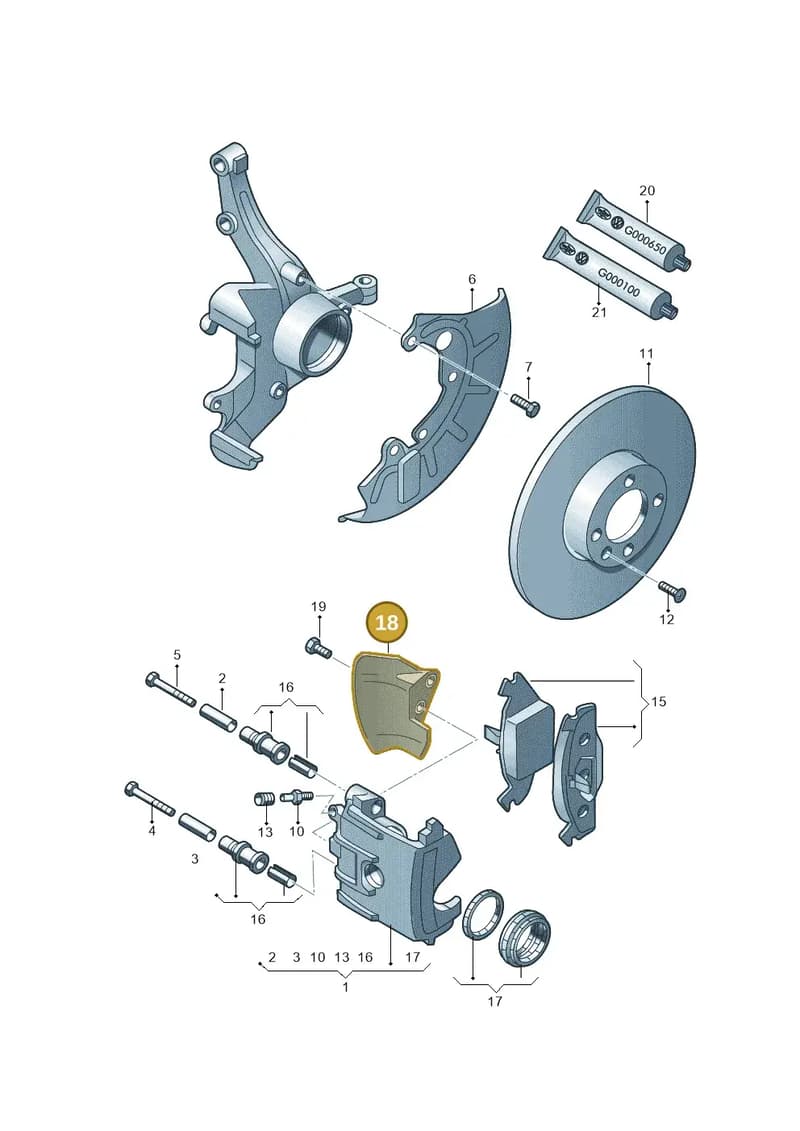 6Q0615193 — Volkswagen LUPO/3L TDI (2003-2005) diagram 166615150, position 18