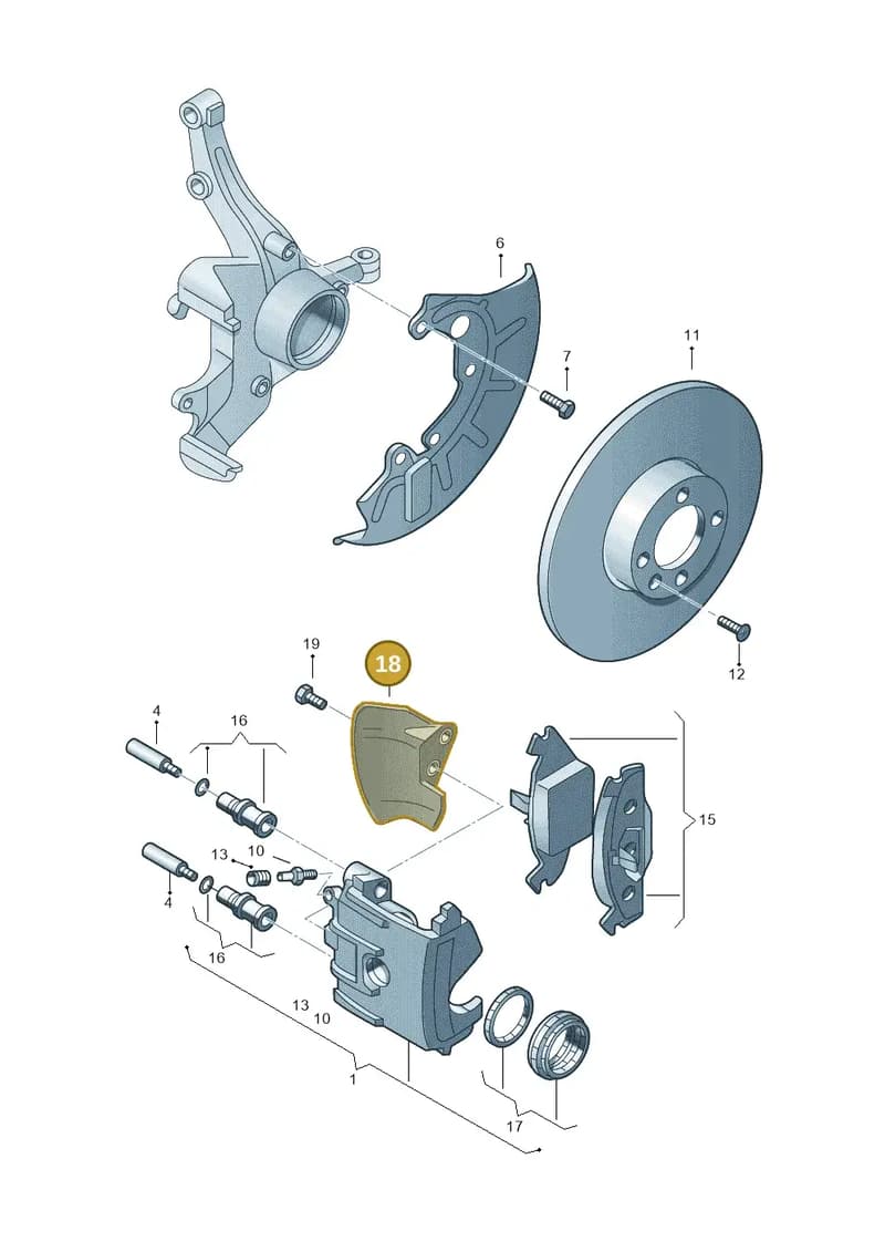 6Q0615193 — Volkswagen LUPO/3L TDI (2003-2005) diagram 231615100, position 18