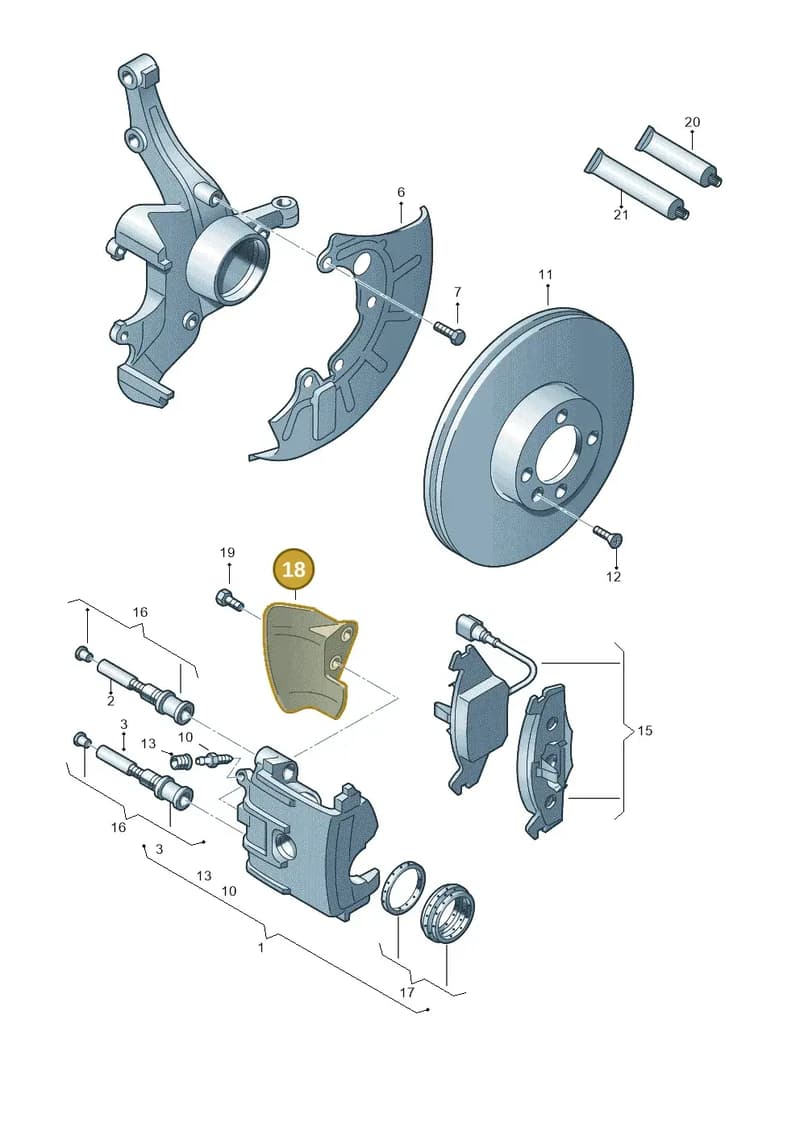 6Q0615193 — Volkswagen Polo (2011-2014) diagram 253615160, position 18