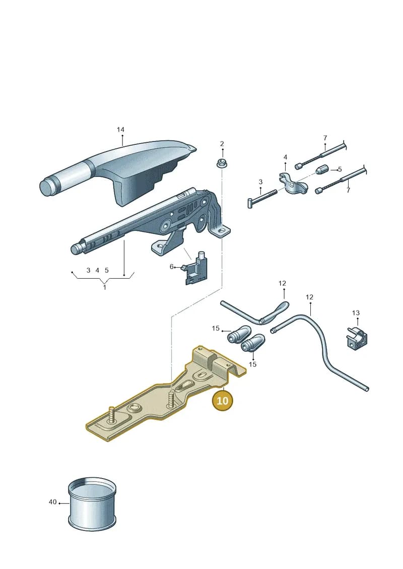 6Q0711355E — Volkswagen Spacefox (2014-2019) diagram 515711500, position 10