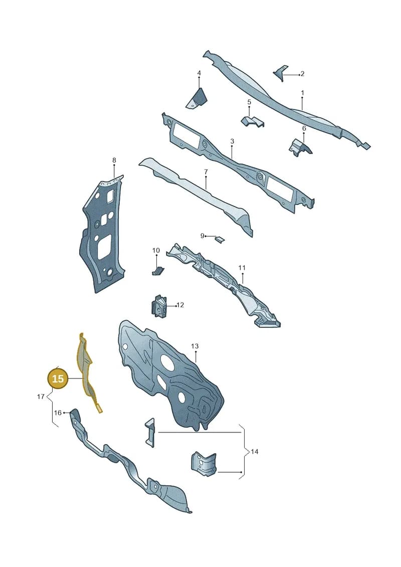 6Q0802221A — Skoda Rapid (2012-2022) diagram 740803150, position 15