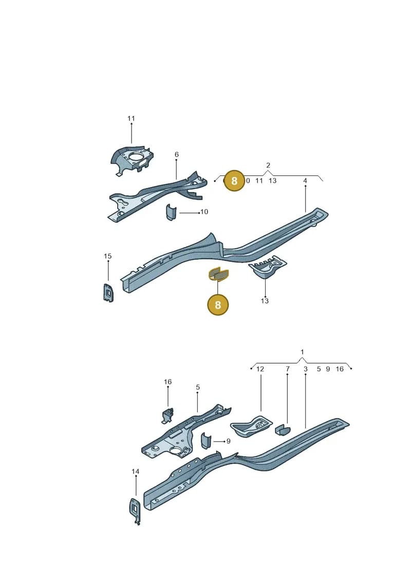 6Q0803128CGRU — Volkswagen Crossfox (2014-2021) diagram 558803000, position 8