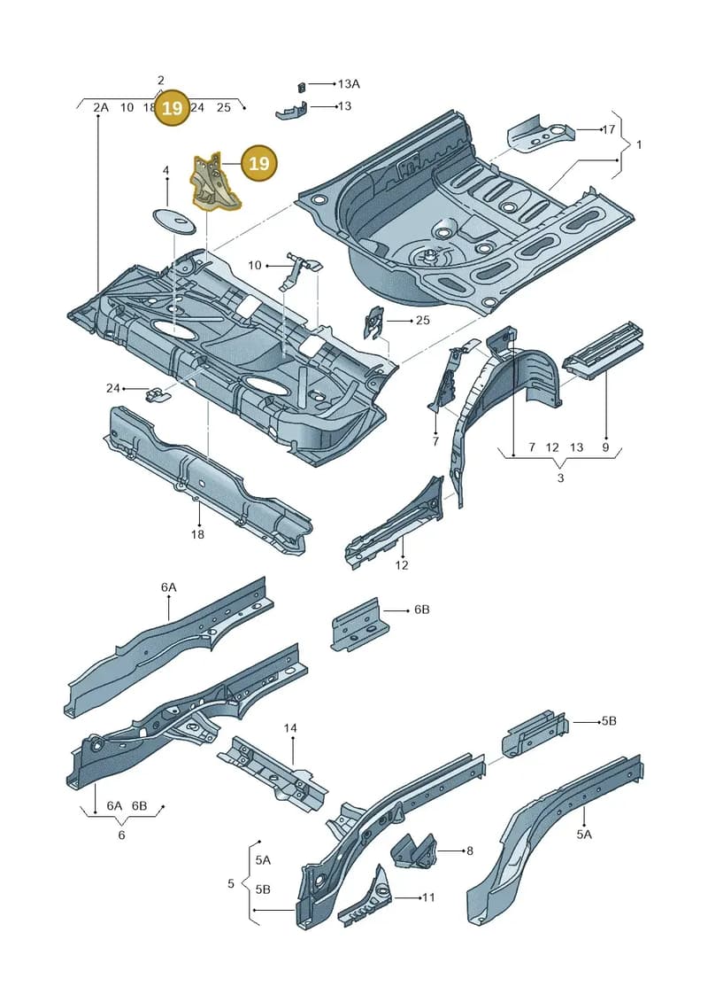 6Q0813174D — SEAT Ibiza (2015-) diagram 639803250, position 19