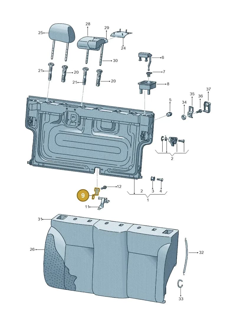 6Q0886189A — SEAT Ibiza (2015-) diagram 468885600, position 9